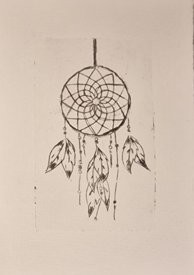0288 Radierung "Traumfänger" 0288 Radierung "Traumfänger"