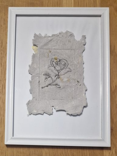 0299 Radierung "Rose" (siehe auch Kreativprojekt "Gedruckt/Radierung")