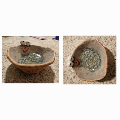 0095 Schale mit geschmolzenem Glas 0095 Schale mit geschmolzenem Glas