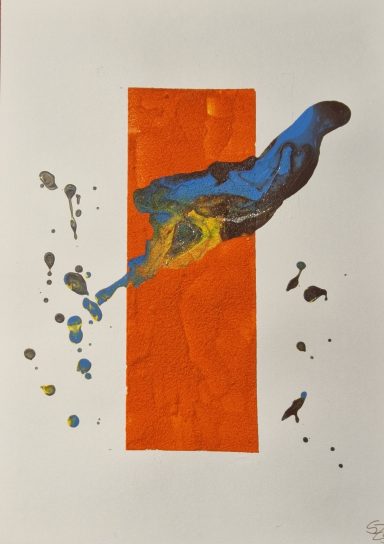 0365 - "Mut zur eigenen Spur" teilweise gespachtelt A4 0365 - "Mut zur eigenen Spur" teilweise gespachtelt A4