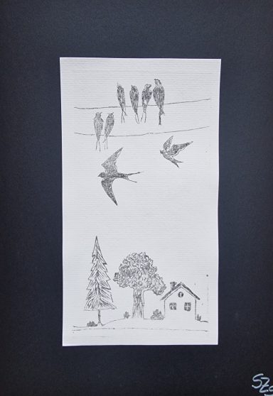 0355 - Radierung "Zwischen Weite und Zuhause" 0355 - Radierung "Zwischen Weite und Zuhause"