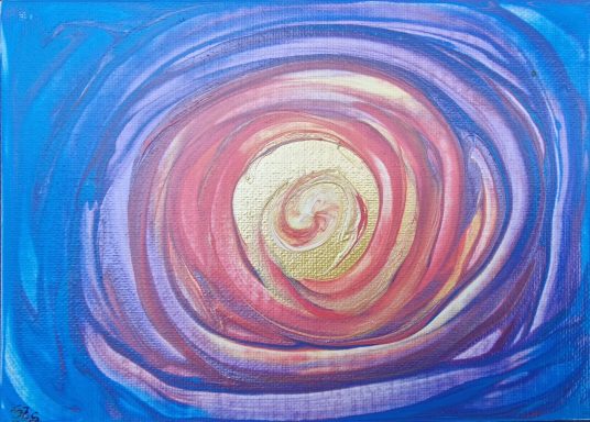 0278 "Verbunden" Acryl auf Leinwandkarton 13x18 cm