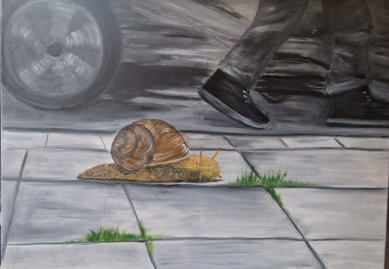 0404 - "Langsam" (aus der Reihe Perspektivwechsel) 50x70 cm