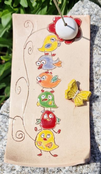 0041 Halterung für Räucherstäbchen "Vögel" 7x13 cm 0041 Halterung für Räucherstäbchen "Vögel" 7x13 cm