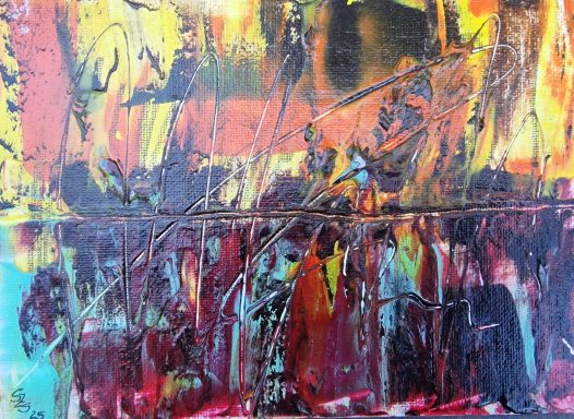 0282 "Alles auf einmal" Leinwandkarton 13x18 cm