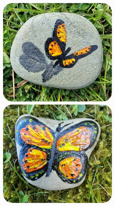 0384 - Schmetterlinge 5x6,5 cm und 5x5,5 cm