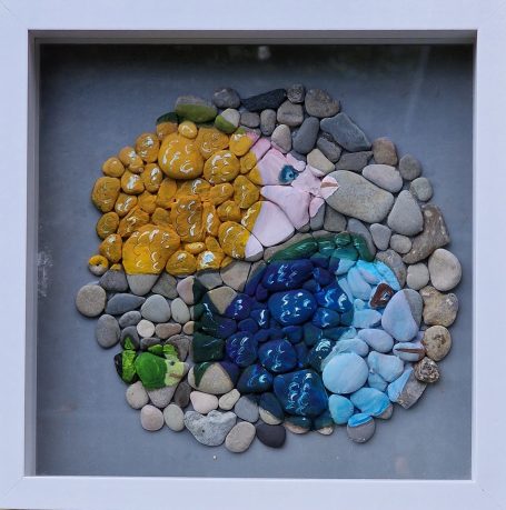 0172 Bunte Fischfamilie 23,5 x 23,5 cm