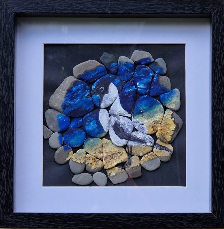 0171 Möwe am Strand 22 x 22 cm