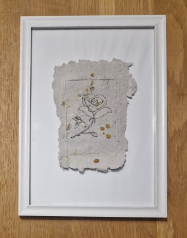0298 Radierung "Rose" (siehe auch Kreativprojekt "Gedruckt/Radierung")