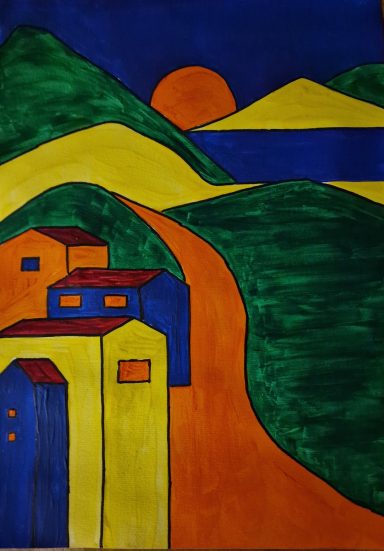 0218 - "Mein Weg" A4 Acrylfarbe 0218 - "Mein Weg" A4 Acrylfarbe